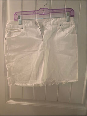 Women's Mudd White Denim Mini Skirt Size 11